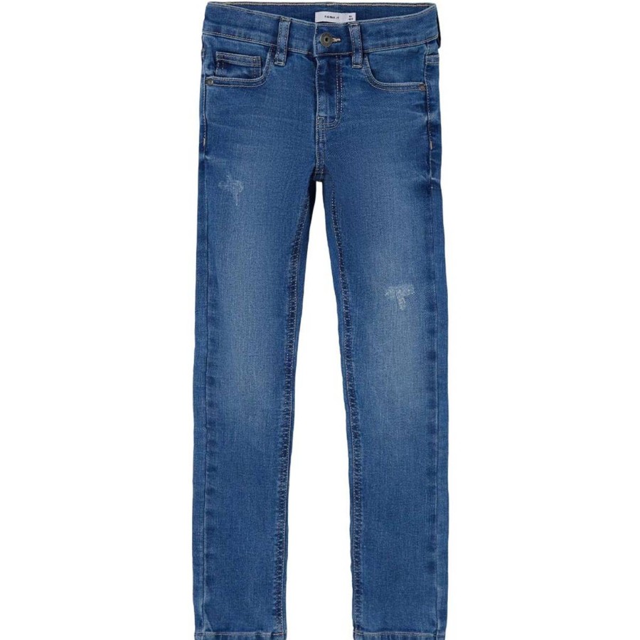 Barneklaer Name It | Name It Silas 5115 Slim Jeans Til Barn, Medium Blue