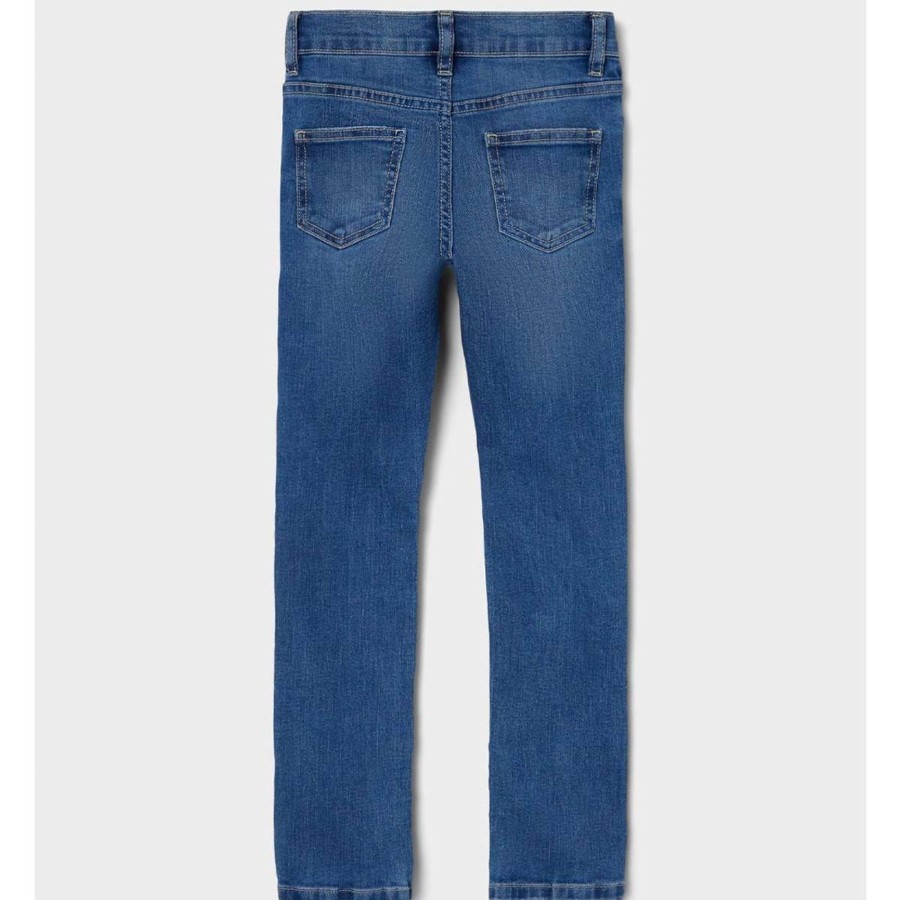 Barneklaer Name It | Name It Silas 5115 Slim Jeans Til Barn, Medium Blue