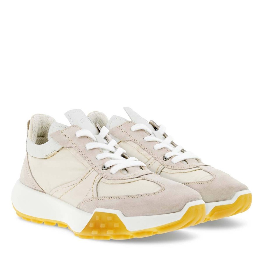 Yttertoy Og Sko Ecco | Ecco Retro Sneakers Til Dame, Limestone/White