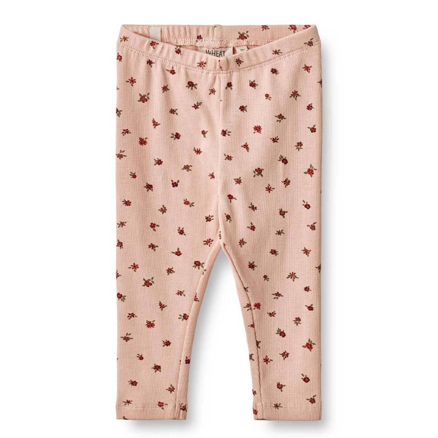 Barneklaer Wheat | Wheat Jules Jersey Leggings Til Baby, Pink Sand Flowers