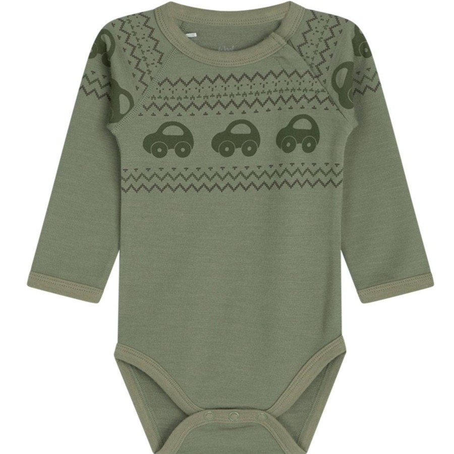 Ull/Superundertoy Hust&Claire ull | Hust & Claire Body I Ull/Bambus Med Biler, Khaki