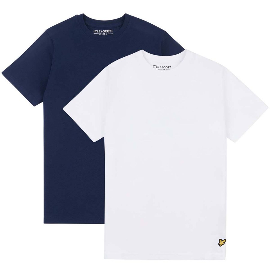 Barneklaer Lyle & Scott | Lyle & Scott 2-Pack T-Skjorter Til Barn, Navy Blazer