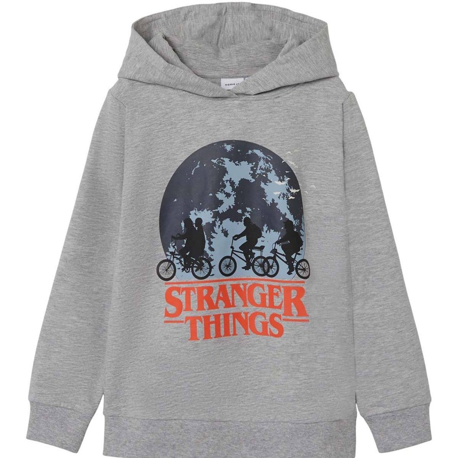 Barneklaer Name It | Name It Art Stranger Things Hettegenser, Grey Melange