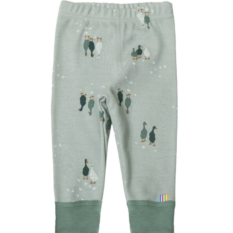 Ull/Superundertoy Joha | Joha Goose Leggings I Ull/Bomull, Mint Aop