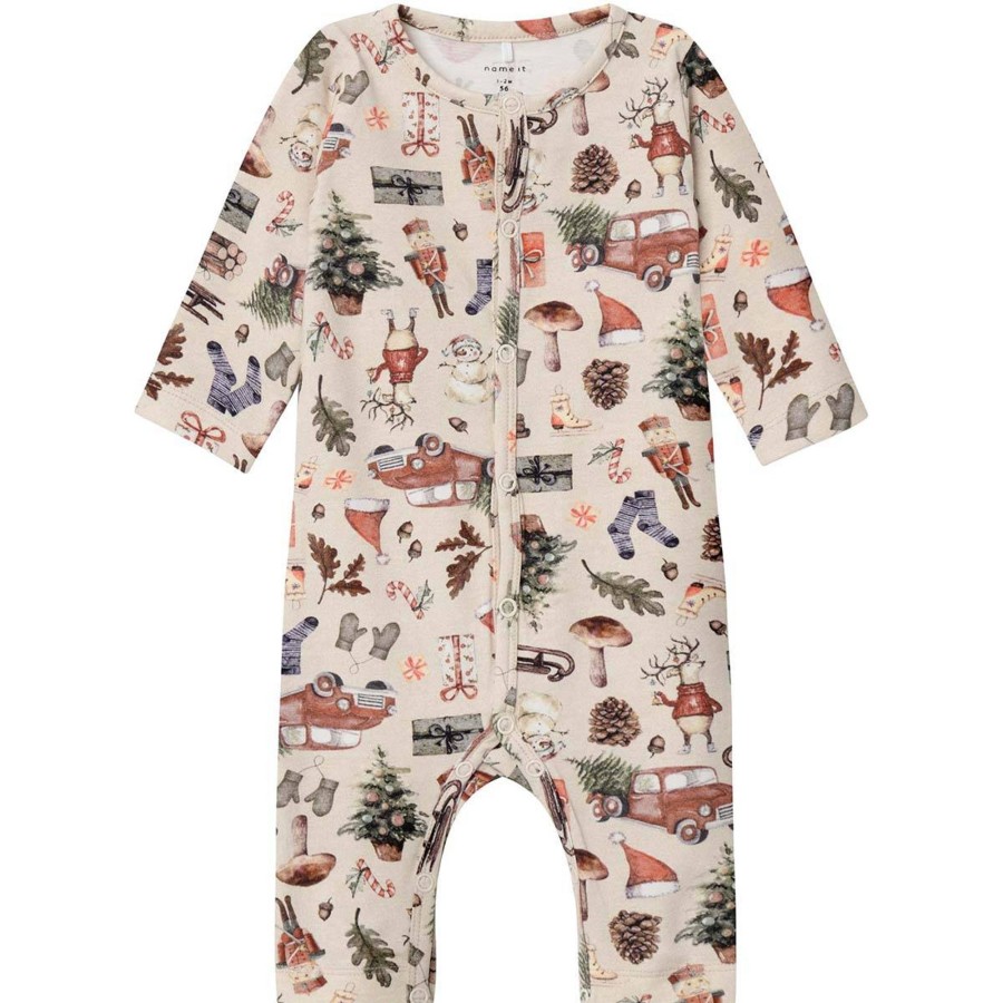 Barneklaer Name It | Name It Riccas Julepyjamas Til Baby, Peyote Melange