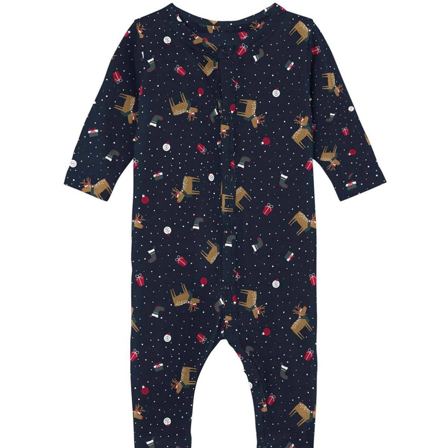 Barneklaer Name It | Name It Vismas Julepyjamas Til Baby, Dark Sapphire