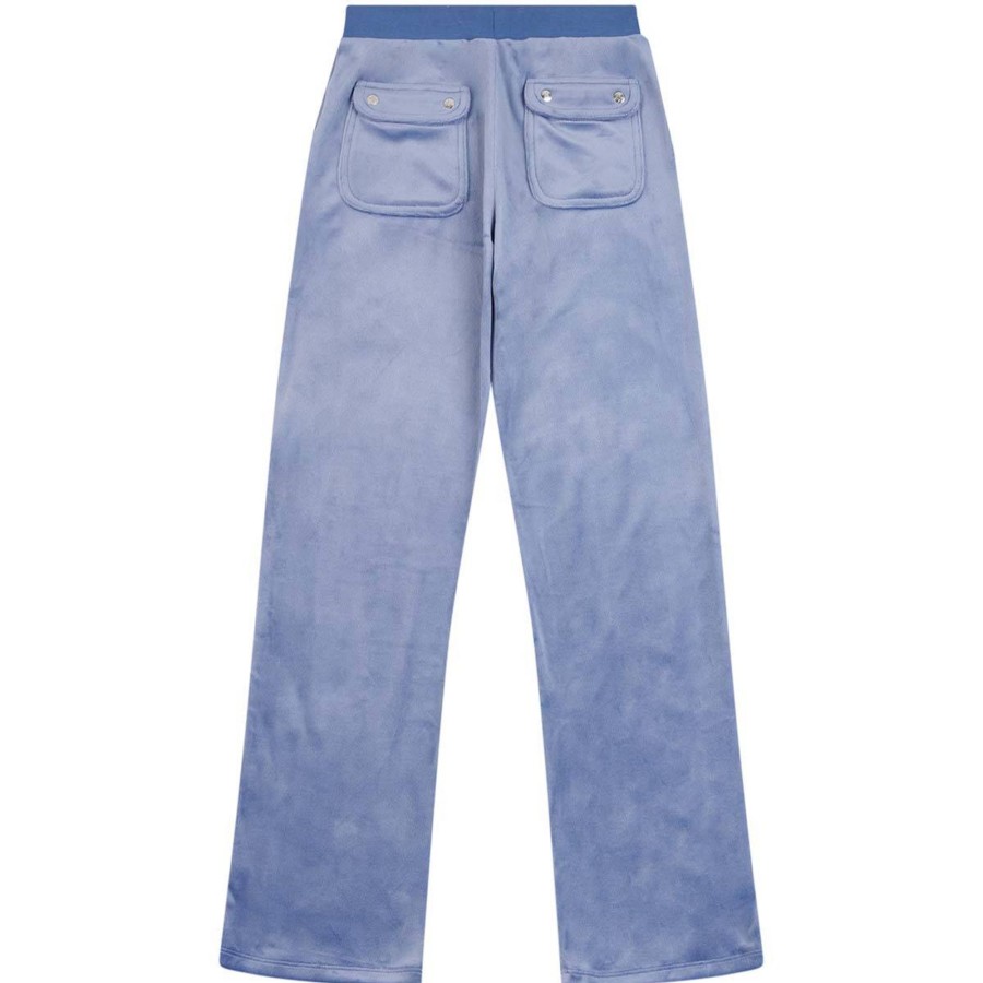 Barneklaer Juicy Couture | Juicy Couture Velour Joggebukse Til Barn, Grey Blue