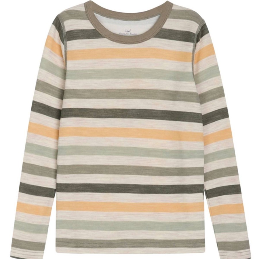 Ull/Superundertoy Hust&Claire ull | Hust & Claire Genser I Ull/Bambus Med Striper, Khaki