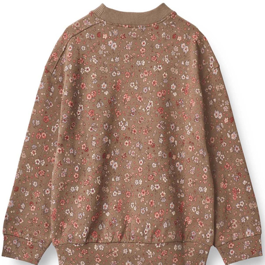 Barneklaer Wheat | Wheat Lia Sweatshirt Til Barn, Cocoa Brown Meadow