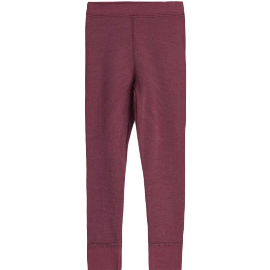 Barneklaer Hust&Claire ull | Hust & Claire Laso Leggings I Ull/Bambus, Purple Fig