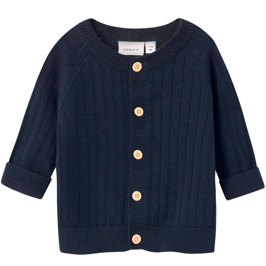 Barneklaer Name It | Name It Theodor Cardigan Til Baby, Dark Sapphire