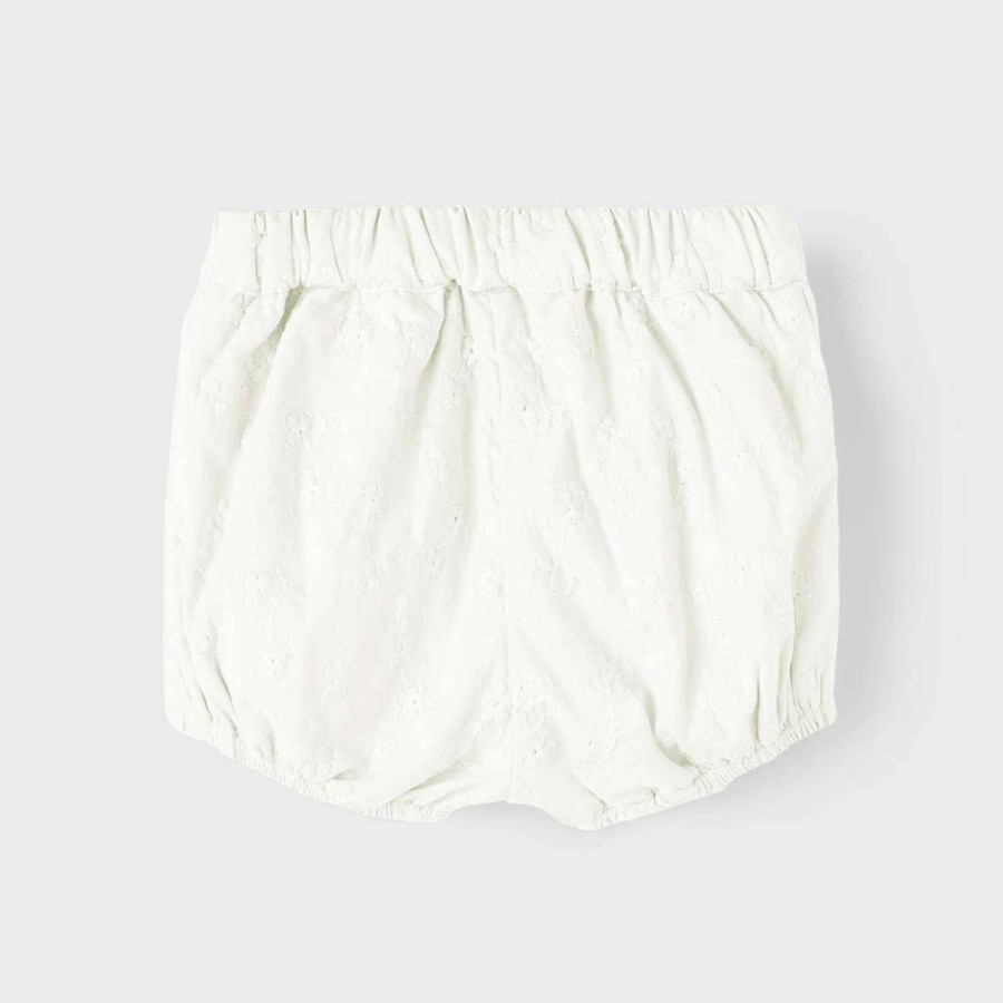 Barneklaer Name It | Name It Deliner Shorts Til Baby, Bright White