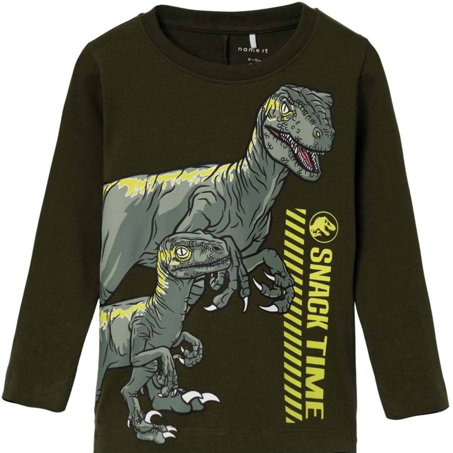 Barneklaer Name It | Name It Josko Jurassic Genser Til Barn, Rifle Green