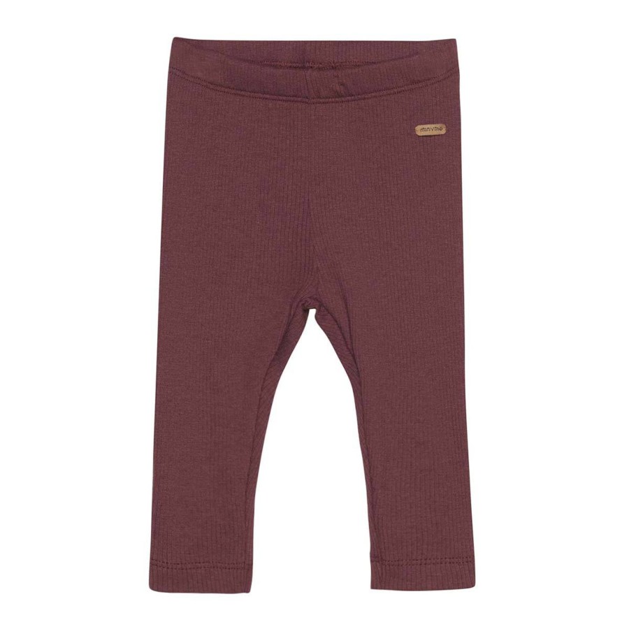 Barneklaer MinyMo | Minymo Ribb Leggings Til Baby, Catawba Grape