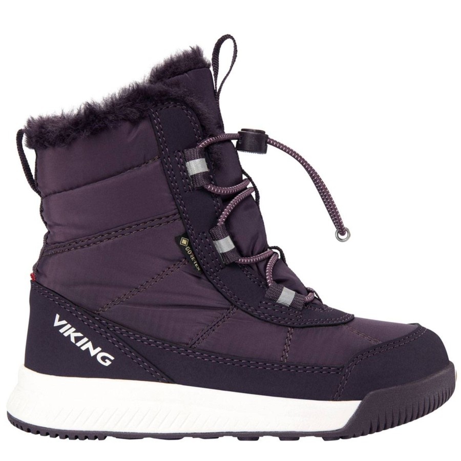 Yttertoy Og Sko Viking | Viking Aery Warm Gtx Vintersko Til Barn, Aubergine