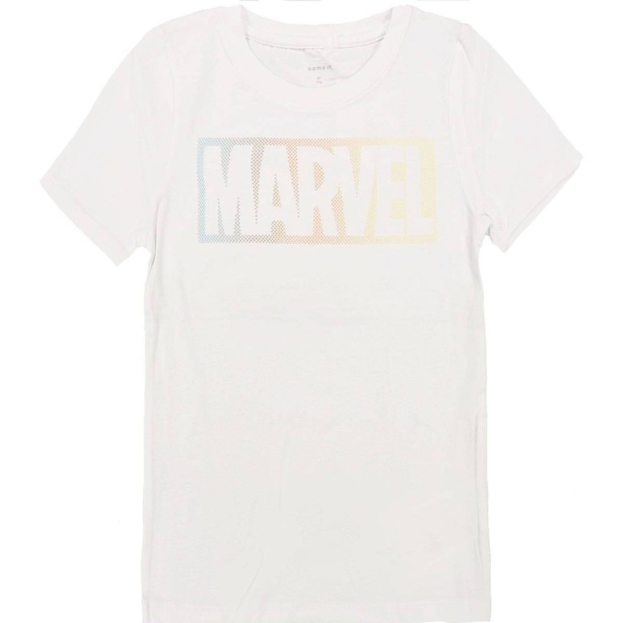 Barneklaer Name It | Name It Arnty Marvel T-Skjorte Til Barn, Bright White