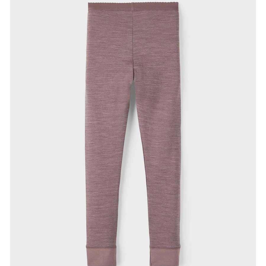 Barneklaer Name It | Name It Wuppo Leggings I Ull/Bomull Barn, Peppercorn