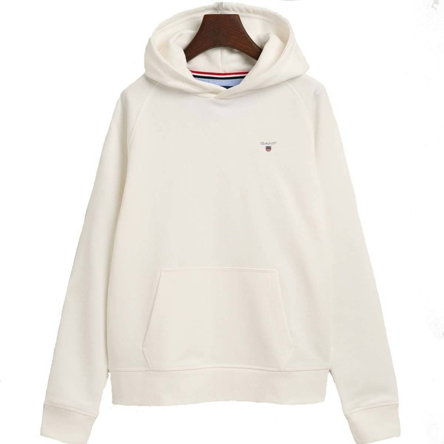 Barneklaer Gant | Gant Original Sweat Hettegenser, Eggshell