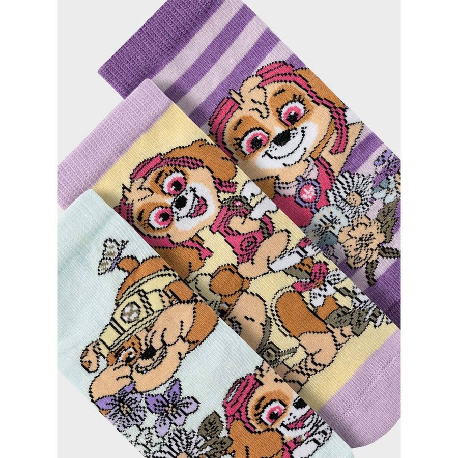 Barneklaer Name It | Name It Merina Paw Patrol 3-Pack Sokker, Orchid Bloom