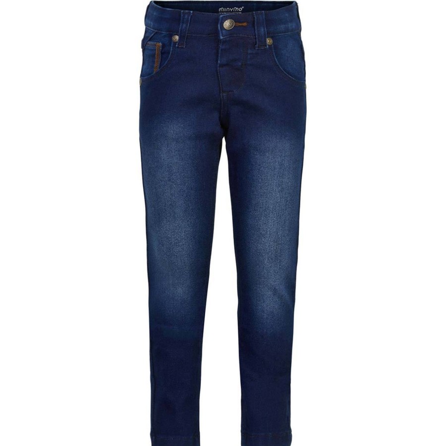 Barneklaer MinyMo | Minymo Myke Jeans Til Barn, Dark Blue Denim