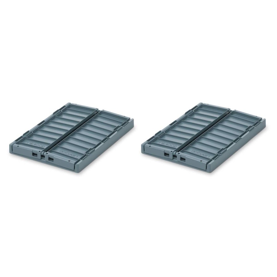 Barnerom Liewood | Liewood Weston Oppbevaringskasse 2-Pack S, Whale Blue