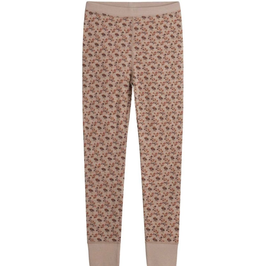 Barneklaer Hust&Claire ull | Hust & Claire Laso Leggings I Ull/Bambus, Biscuit Mel.