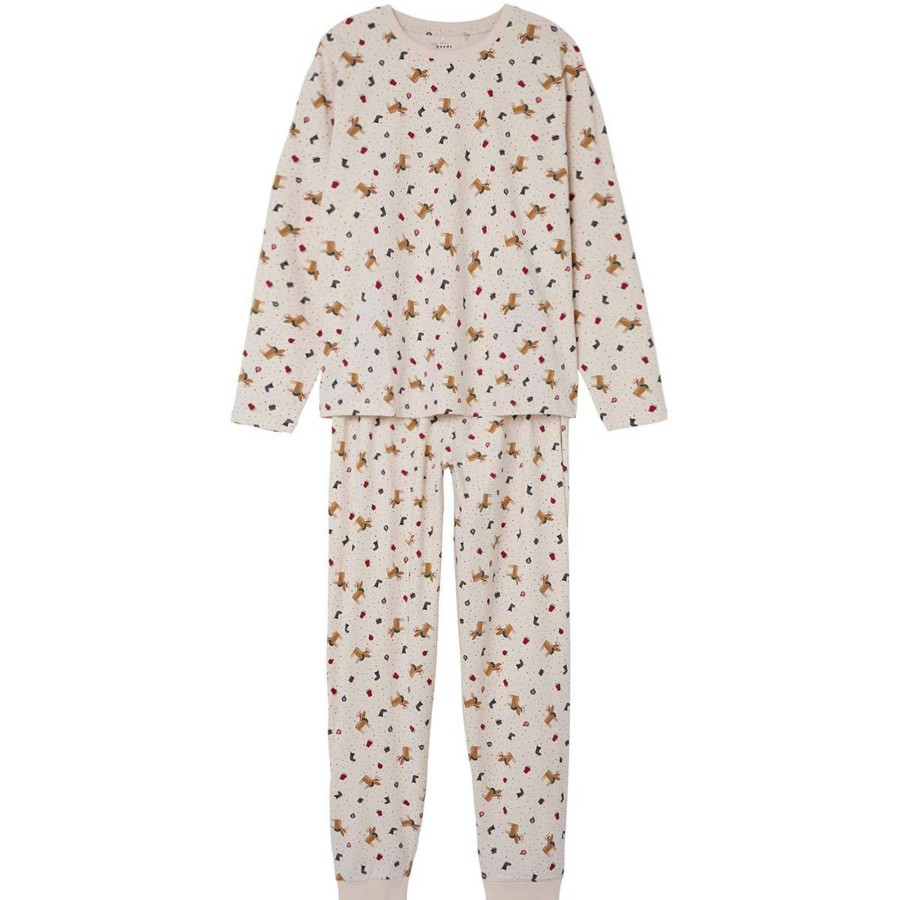 Barneklaer Name It | Name It Vismas Julepyjamas Til Smabarn, Whitecap Gray