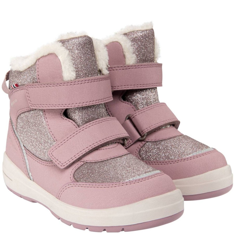 Yttertoy Og Sko Viking | Viking Spro Glitter Gtx Vintersko Til Barn, Dusty Pink