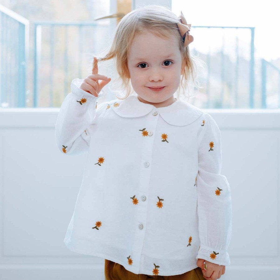 Barneklaer Hust&Claire | Hust & Claire Rea Bluse Til Barn, Ivory