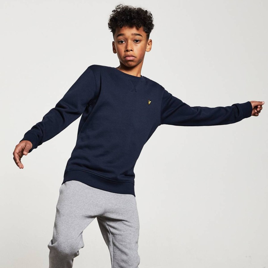 Barneklaer Lyle & Scott | Lyle & Scott Teen Crewneck Genser Til Barn, Navy