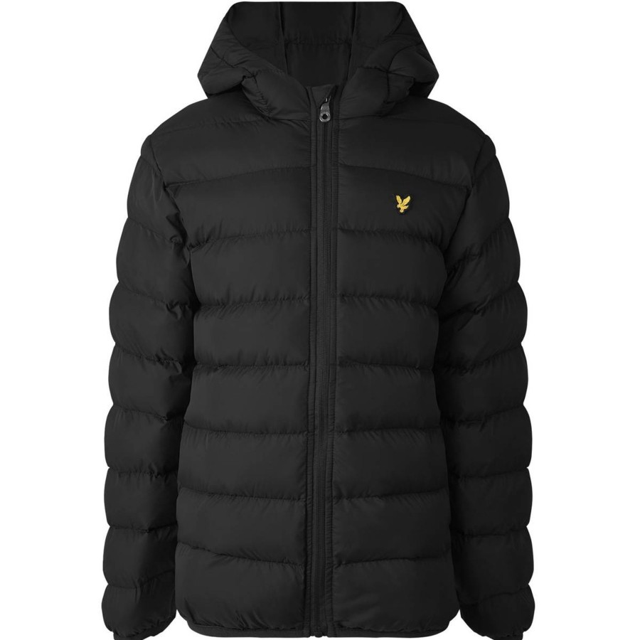 Yttertoy Og Sko Lyle & Scott | Lyle & Scott Puffa Boblejakke Til Barn Og Ungdom, Black