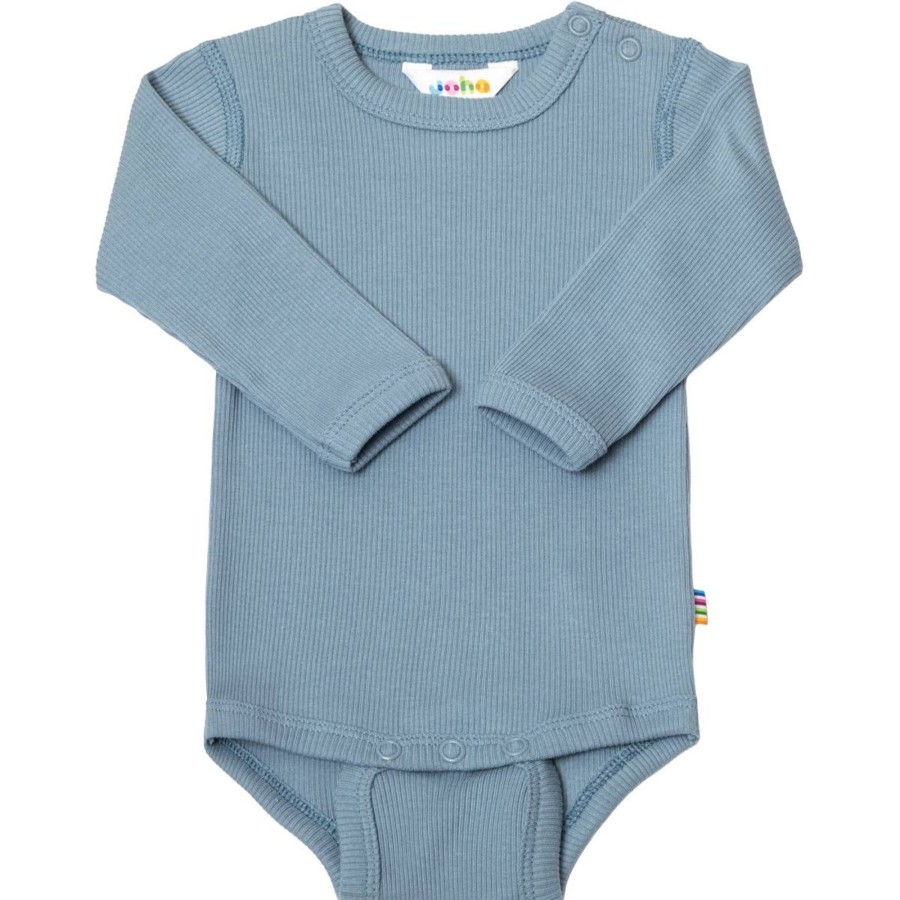 Barneklaer Joha | Joha Ribbet Body Til Baby Og Smabarn, Blue