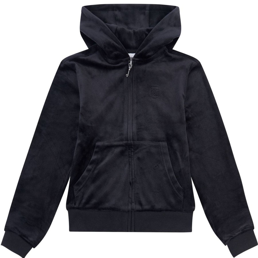 Barneklaer Juicy Couture | Juicy Couture Velour Hettejakke Til Barn, Black