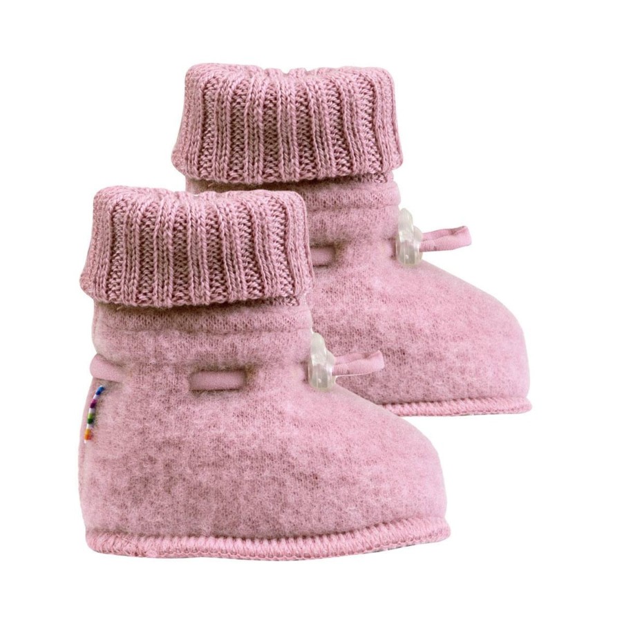 Yttertoy Og Sko Joha | Joha Ullfleece Booties Til Baby, Old Rose