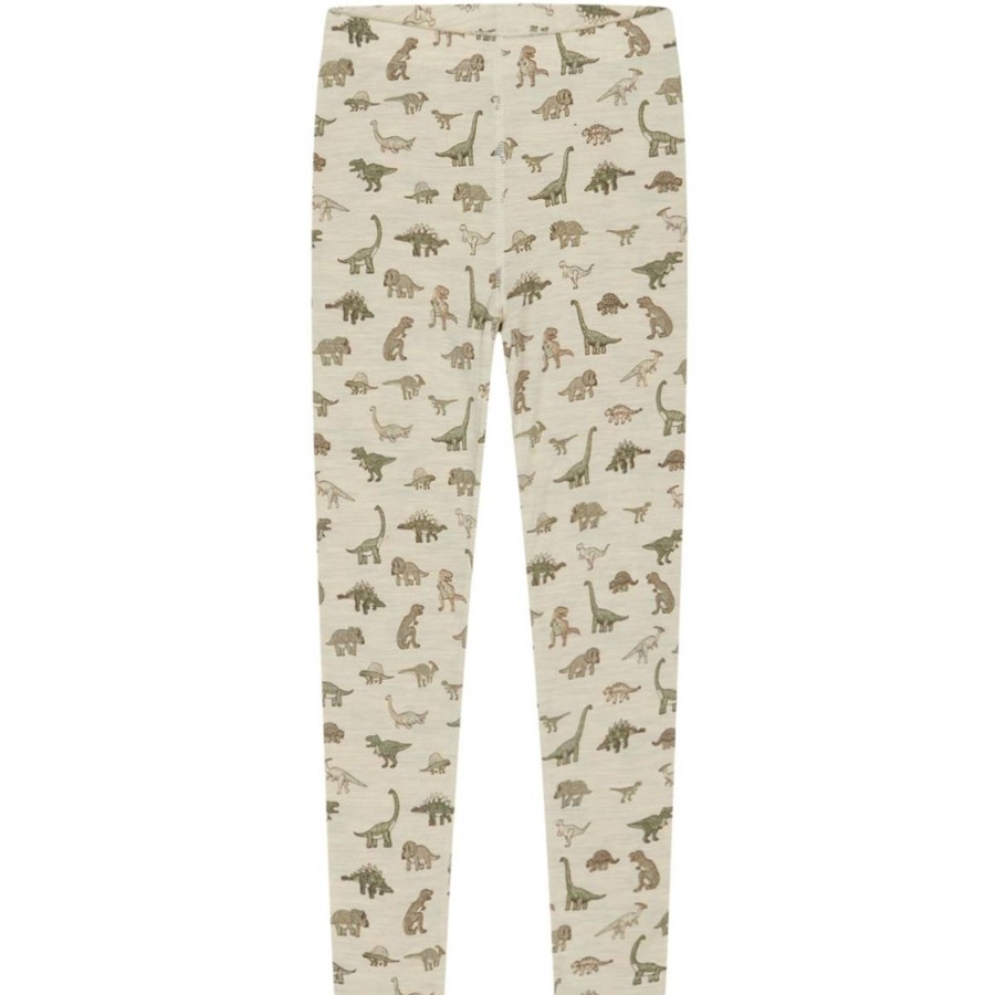 Ull/Superundertoy Hust&Claire ull | Hust & Claire Leggings Med Dino I Ull/Silke, Wheat Mel