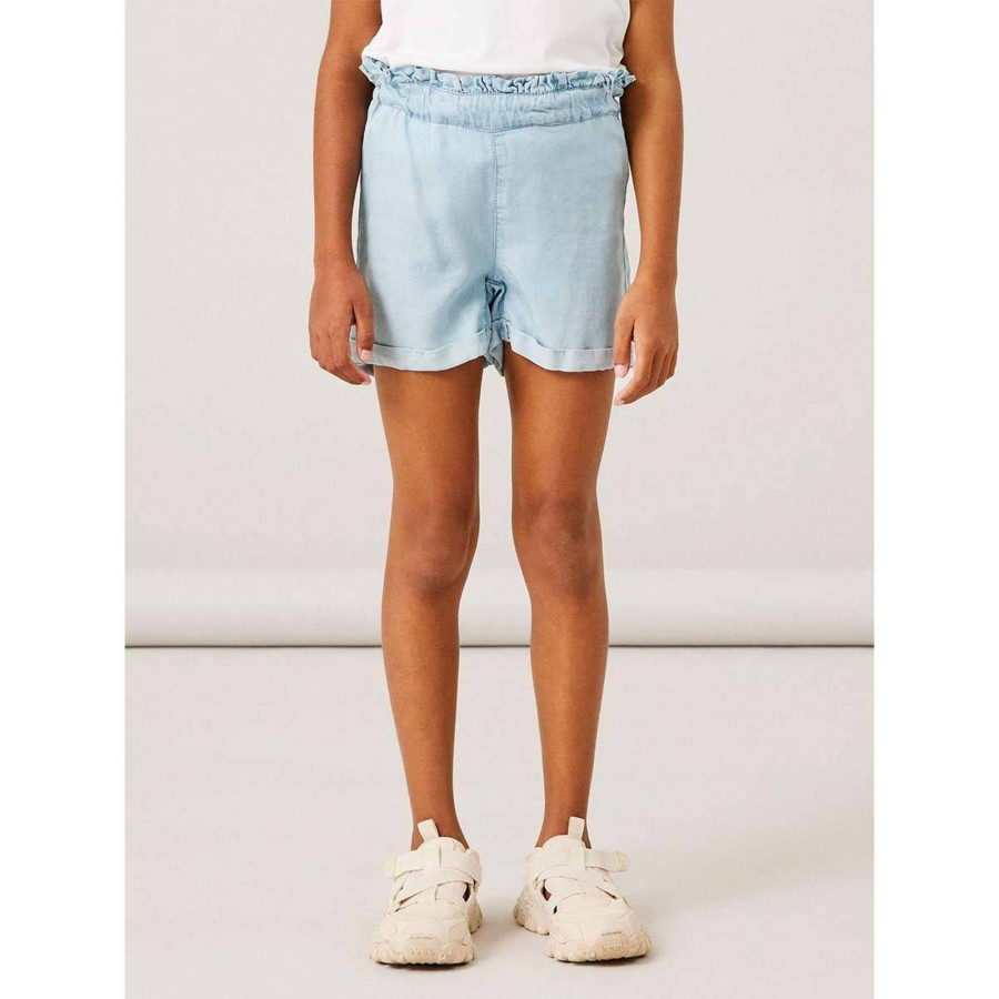 Barneklaer Name It | Name It Bella 8422 Denim Shorts Til Barn, Light Blue Denim