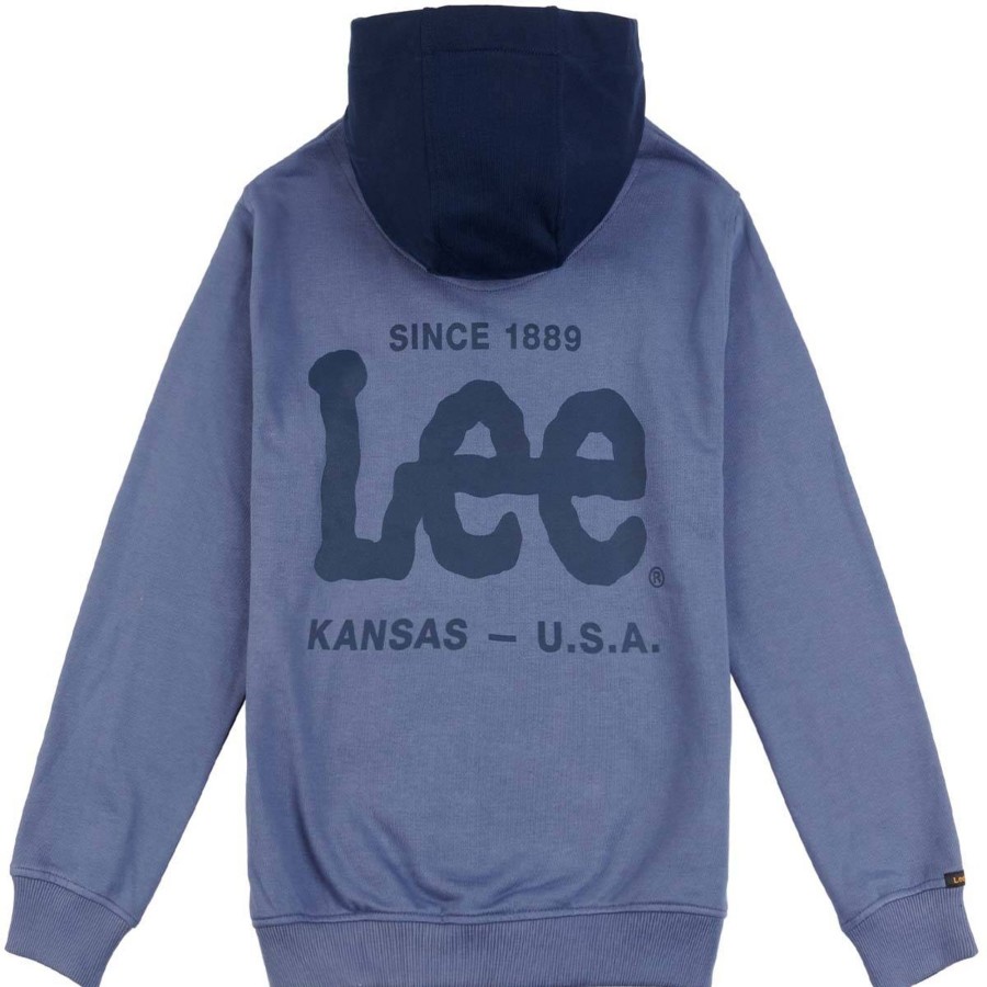 Barneklaer Lee | Lee Supercharged Oversized Hettegenser, Grisaille