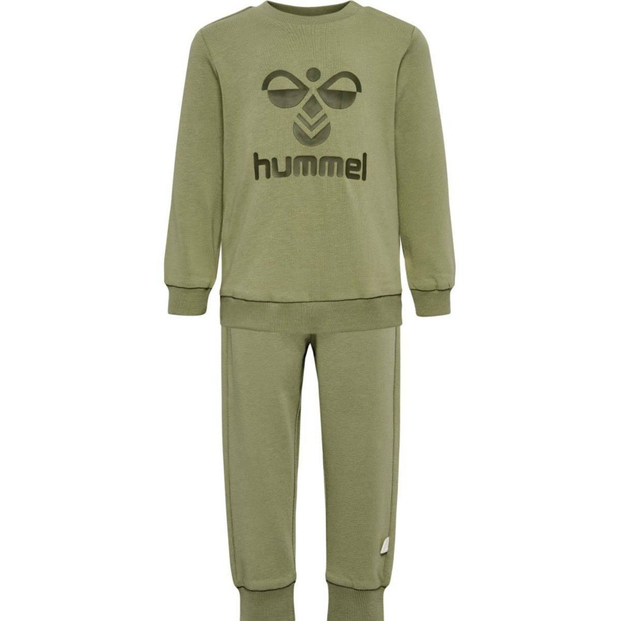 Barneklaer Hummel | Hummel Arine Joggedress Sett Til Smabarn, Oil Green