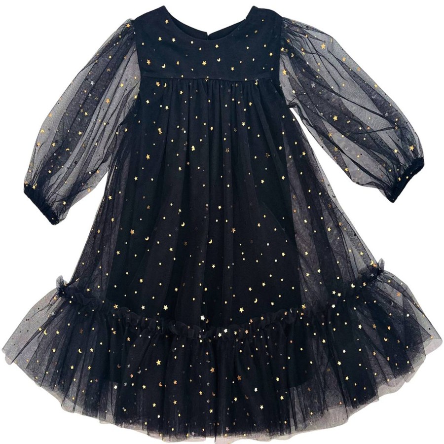 Barneklaer Dolly | Dolly Stars & Moon Empress Tyllkjole Til Barn, Black