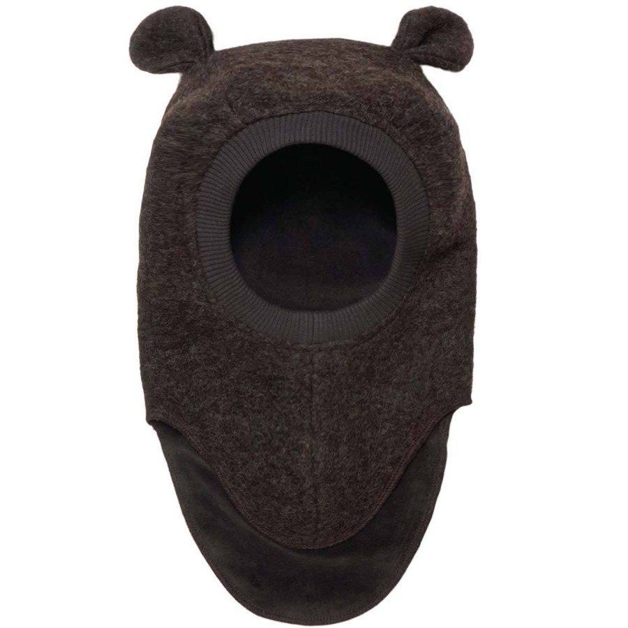 Yttertoy Og Sko Huttelihut | Huttelihut Balaclava Vinterlue Med Bjorneorer, Dark Brown