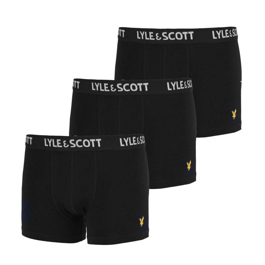 Barneklaer Lyle & Scott | Lyle & Scott 3 Pack Boksere Til Barn, Black