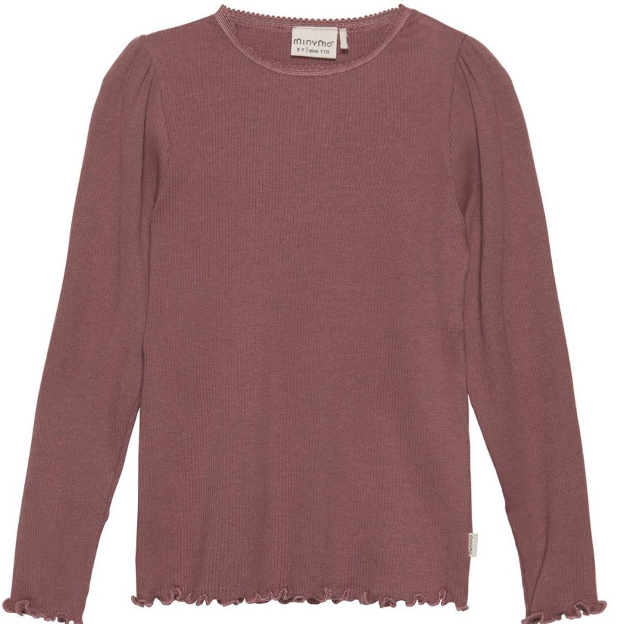 Barneklaer MinyMo | Minymo Ribb Genser Til Barn, Rose Taupe