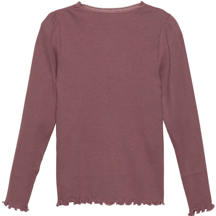 Barneklaer MinyMo | Minymo Ribb Genser Til Barn, Rose Taupe