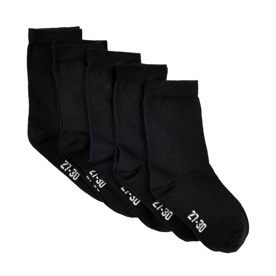 Barneklaer MinyMo | Minymo 5-Pack Sokker Til Barn, Black