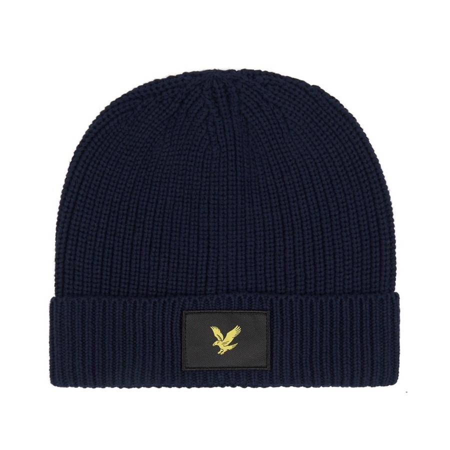 Yttertoy Og Sko Lyle & Scott | Lyle & Scott Chunky Rib Beanie Lue Til Barn, Navy