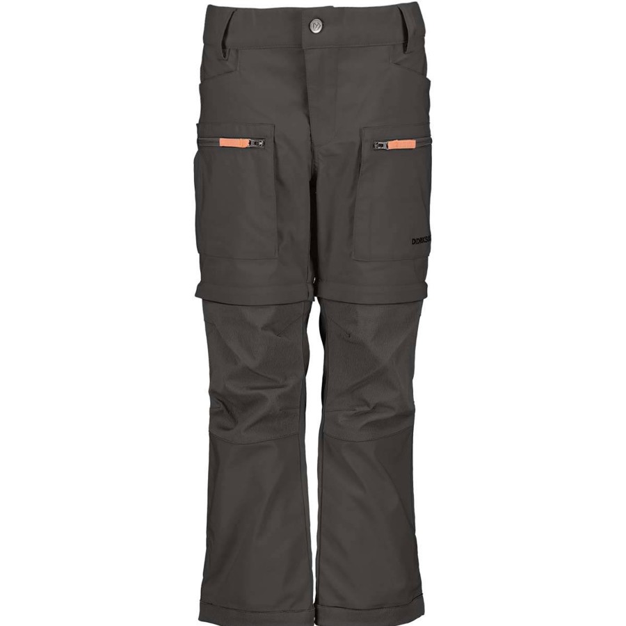 Yttertoy Og Sko Didriksons | Didriksons Kotten Zip-Off Softshellbukse, Coal Black