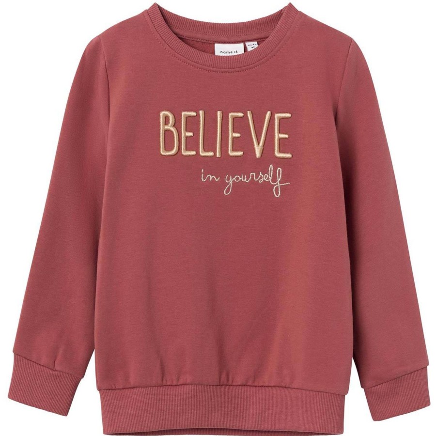 Barneklaer Name It | Name It Nolly Sweatshirt Til Smabarn, Apple Butter