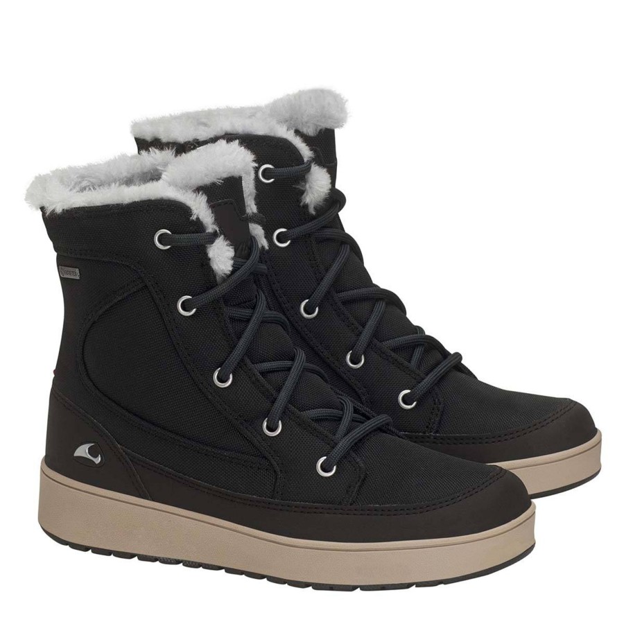 Yttertoy Og Sko Viking | Viking Maia Zip High Gtx Vintersko, Black/Black