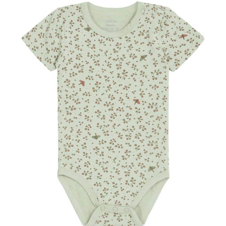 Barneklaer Hust&Claire bambus | Hust & Claire Bonnie Kortermet Body I Bambus, Dusty Jade