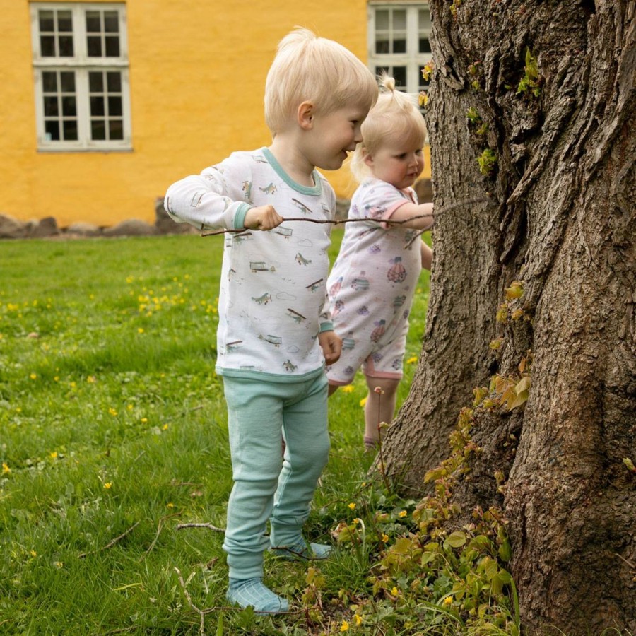 Barneklaer Joha | Joha Leggings I Sommerull Til Barn Og Baby, Turq. Blue